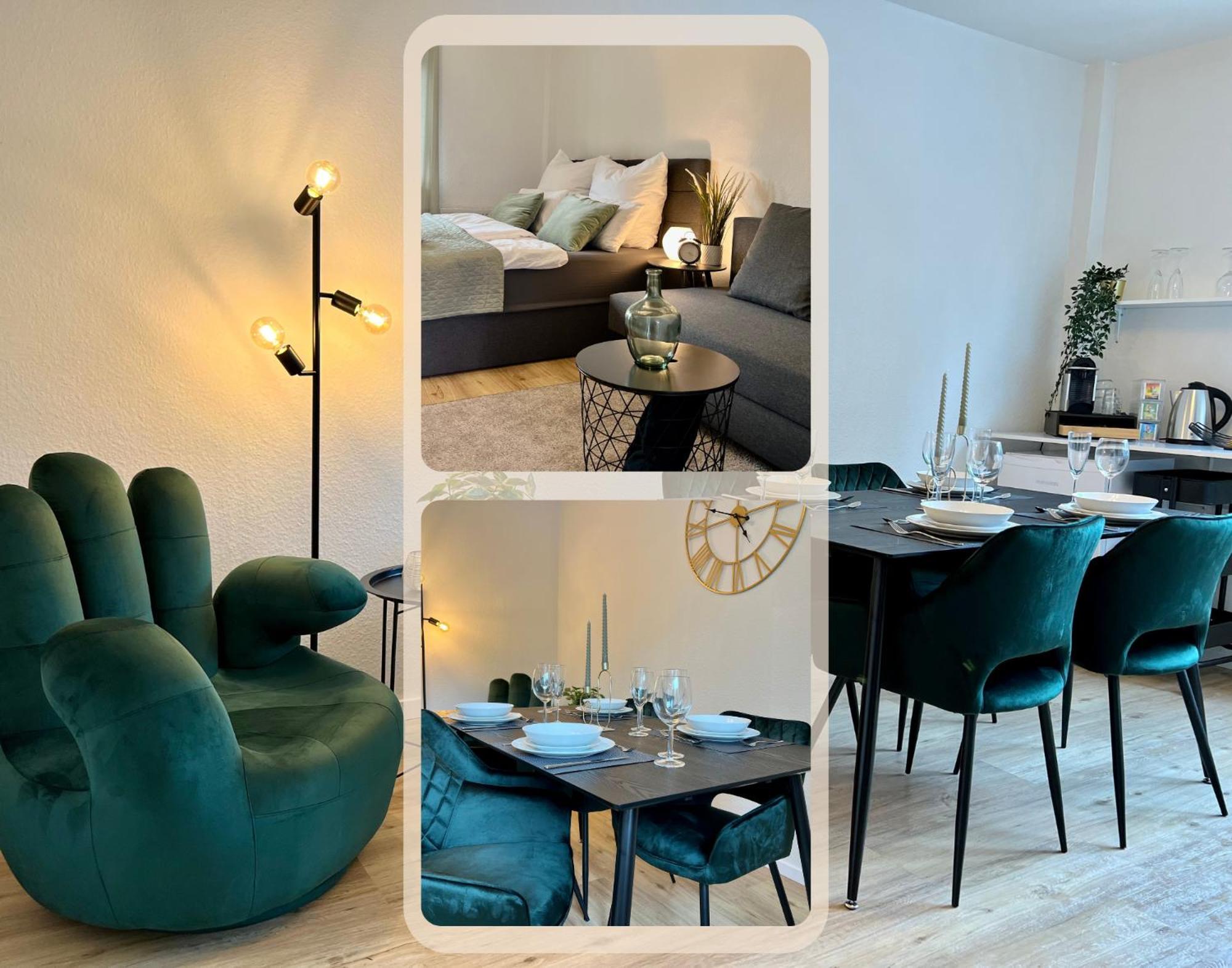 Design Apartment Mit Balkon - Kueche - Netflix Essen Zewnętrze zdjęcie